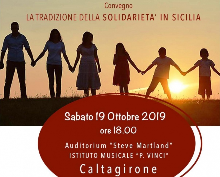 “La tradizione della solidarietà in Sicilia”: sabato 19 ottobre, convegno a Caltagirone